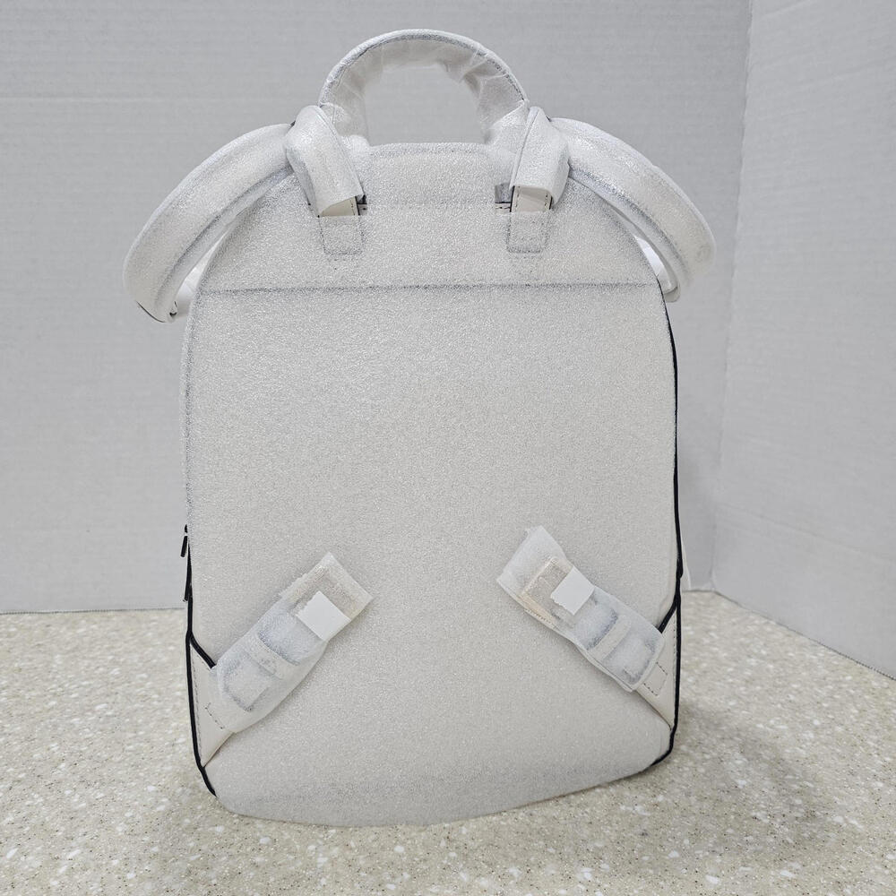 Michael Kors Jaycee Medium Pebbled Leather Backpack Light Cream NWT - Picture 7 of 15